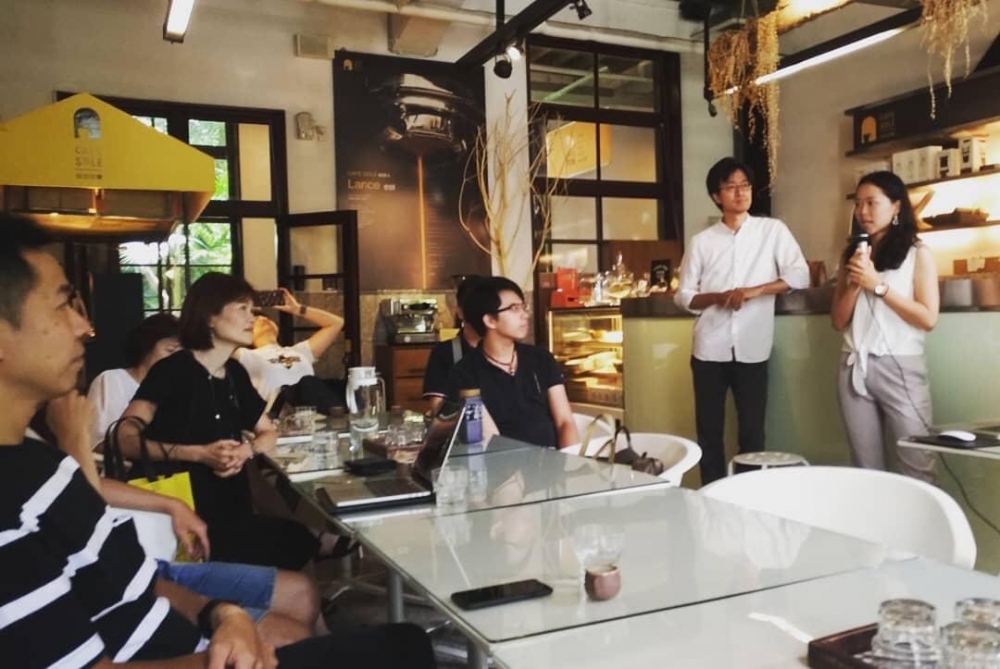 第一次日月潭精品咖啡分享會，高郁淳分享農民的心聲，讓消費者深度認識台灣咖啡的美好。