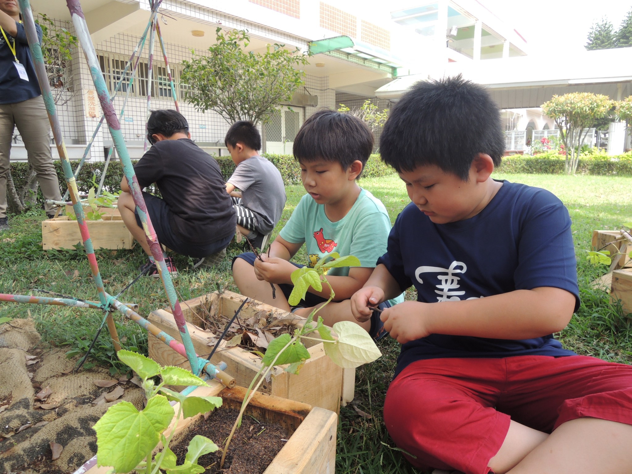 1090422辦理農食教育與環境藝術工作坊，讓學童手作體驗